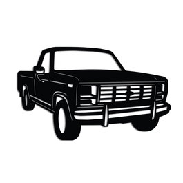 Wallity Ford F150 Pickup Truck 1980 Escultura de pared metálica